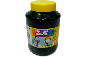 TEMPERA GUACHE ACRILEX PT 500ML PRETO
