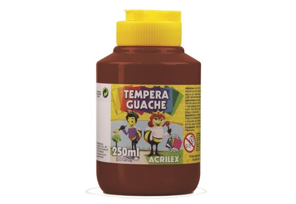 TEMPERA GUACHE ACRILEX PT 250ML MARROM