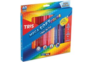 LAPIS DE COR TRIS MEGA SOFT 60 CORES