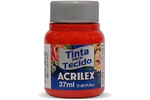 TINTA PARA TECIDO ACRILEX 37 ML VERMELHO VIVO
