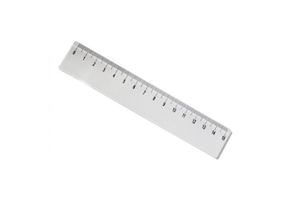 REGUA TRANSPARENTE 15 CM ACRINIL