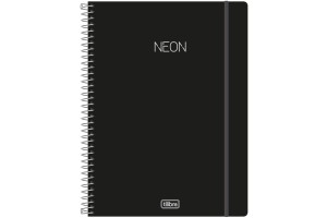 CADERNO CD UNIV TILIBRA NEON PRETO 10M 160 FLS