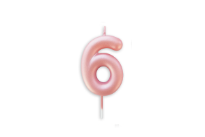 VELA METALIZADA 6CM ROSA BEBE- 6