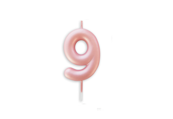 VELA METALIZADA 6CM ROSA BEBE- 9