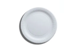 PRATO DE PAPEL 18 CM C/8 UNI - BRANCO