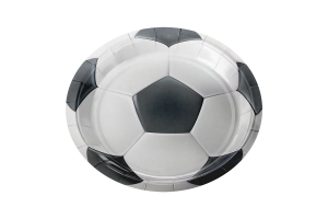 PRATO DE PAPEL 18 CM C/8 UNI - FUTEBOL