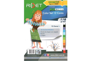 BLOCO COLOR SET A4 12COR.110GR 24FLS PACOTE NOVAPRINT