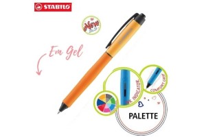 CANETA STABILO GEL PALETTE 7MM CORPO LARANJA RETRATIL