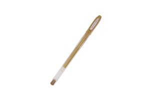 CANETA GEL UNIBALL SIGNO METAL DOURADA